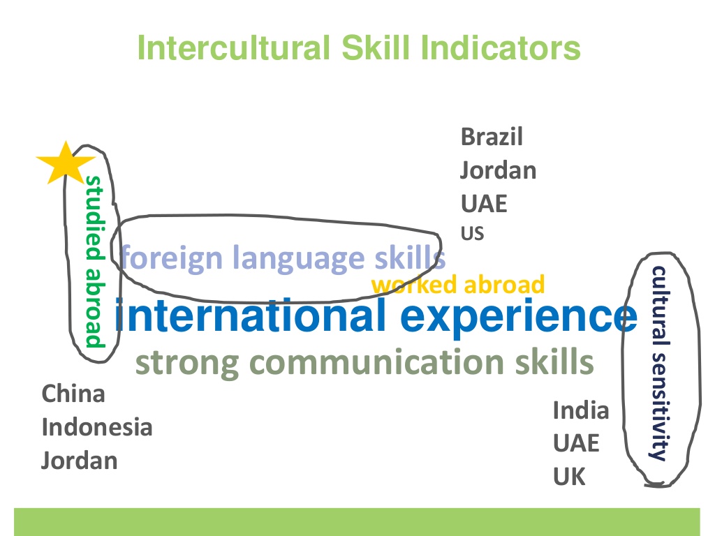 Intercultural Skill Indicators Study abroad is the major intercultural skill indicator reported British Council