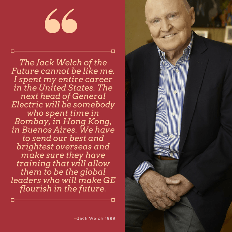 Jack Welch's 1999 Speech Sort Jack Welch's 1999 Speech About the benefits of studying abroad for future leadership