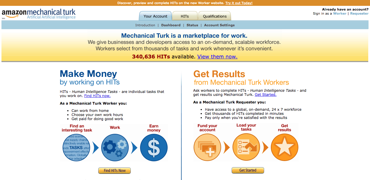 Amazon Aechanical Turk Screenshoot-1 Amazon Aechanical Turk Screenshoot-1