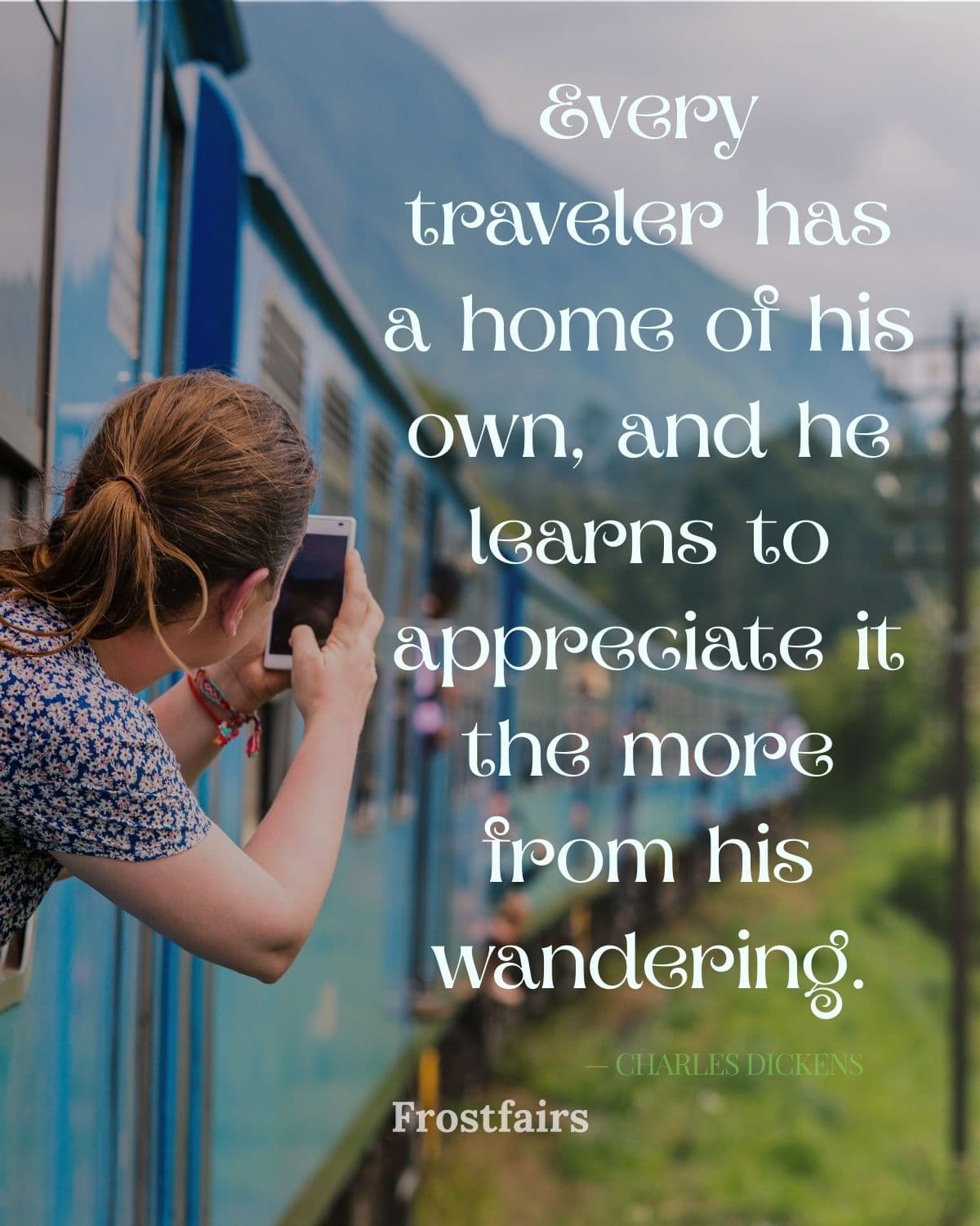Travel and Home Quote by Dickens Study abroad quote reflecting on home and distance