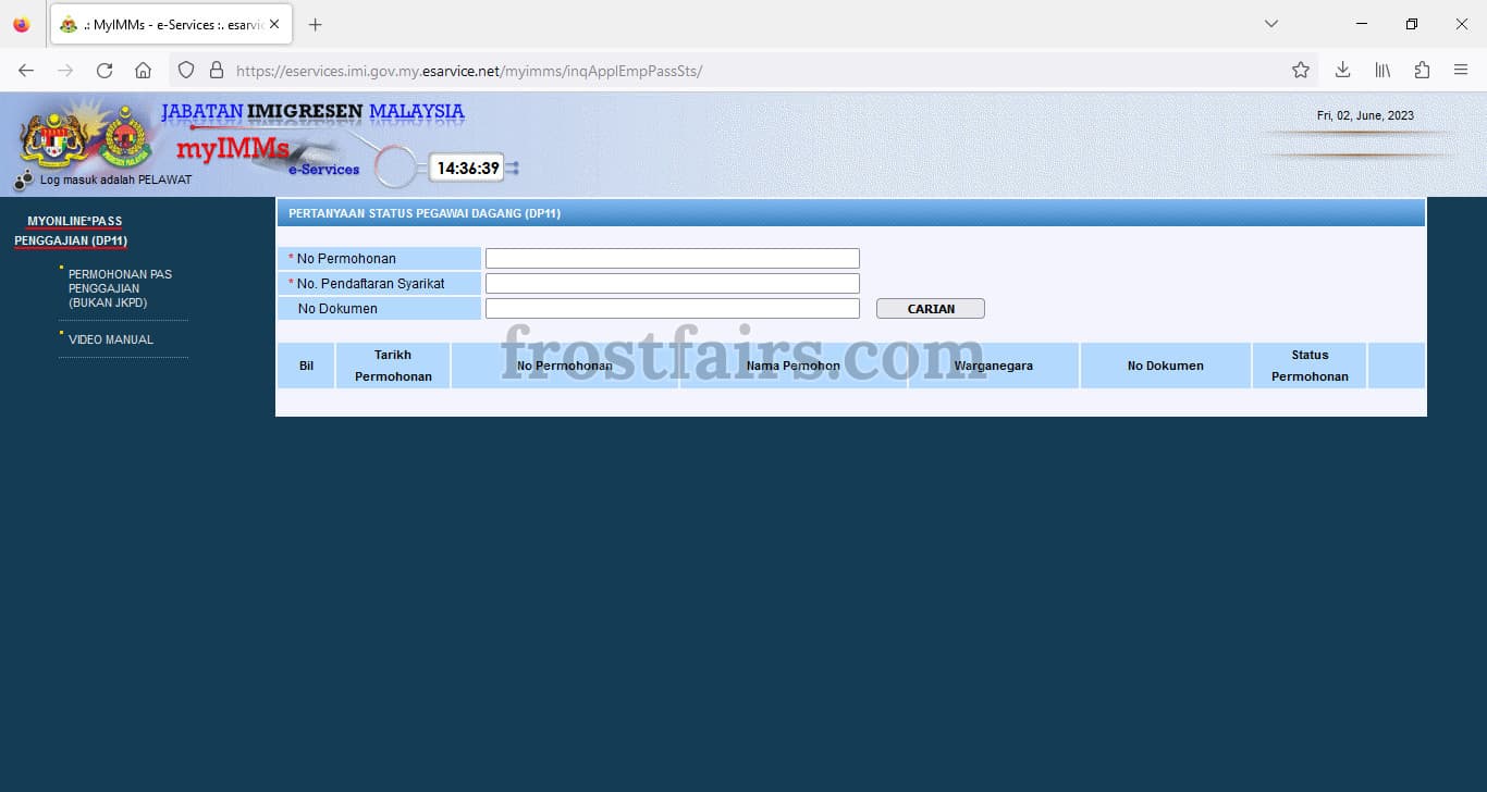 Malaysia Work Permit Visa Check Online by Passport Number DP11 Work Permit Page Screenshoot_1 Malaysia Work Permit Visa Check Online by Passport Number DP11 Work Permit Page Screenshoot_1