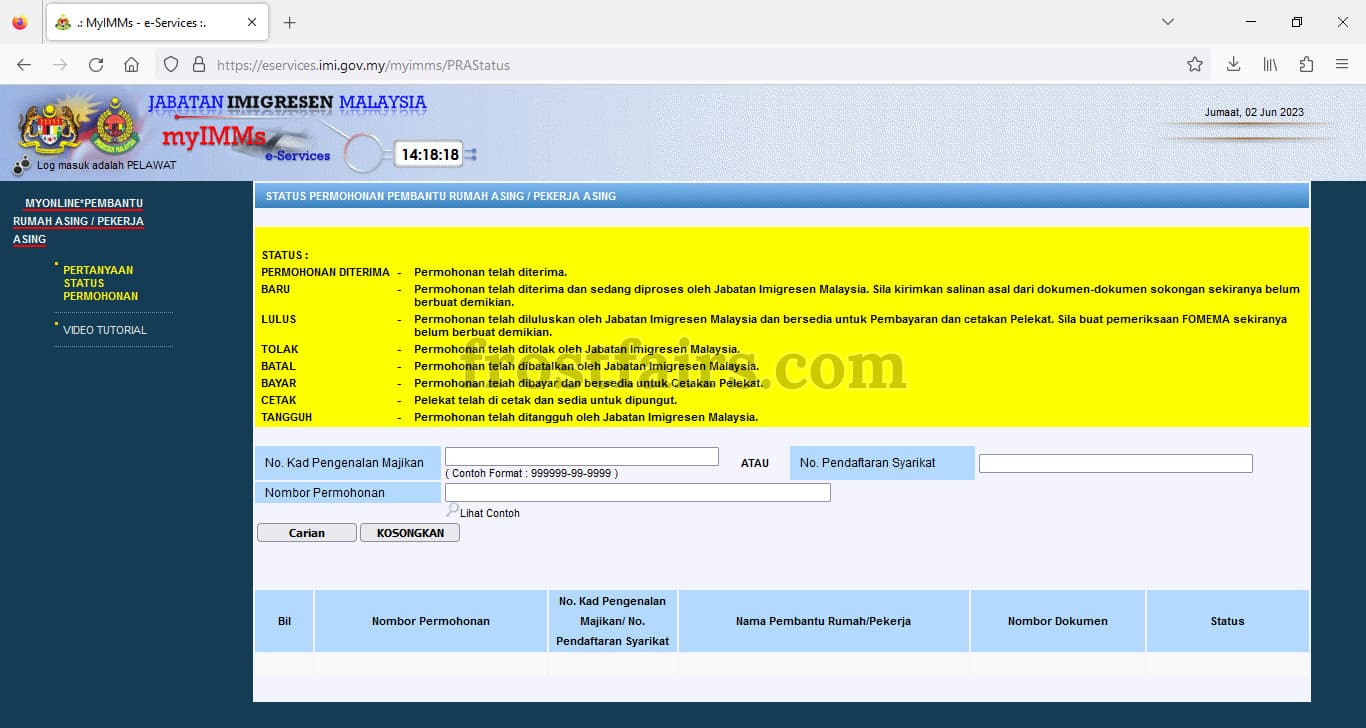 Visa Checking Malaysia Work Permit Check for Foreign Domestic Workers Web Page Visa Checking Malaysia Work Permit Check for Foreign Domestic Workers Web Page