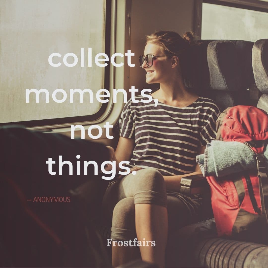 Minimalist Travel Quote Short quote caption for travel moments while studying abroad
