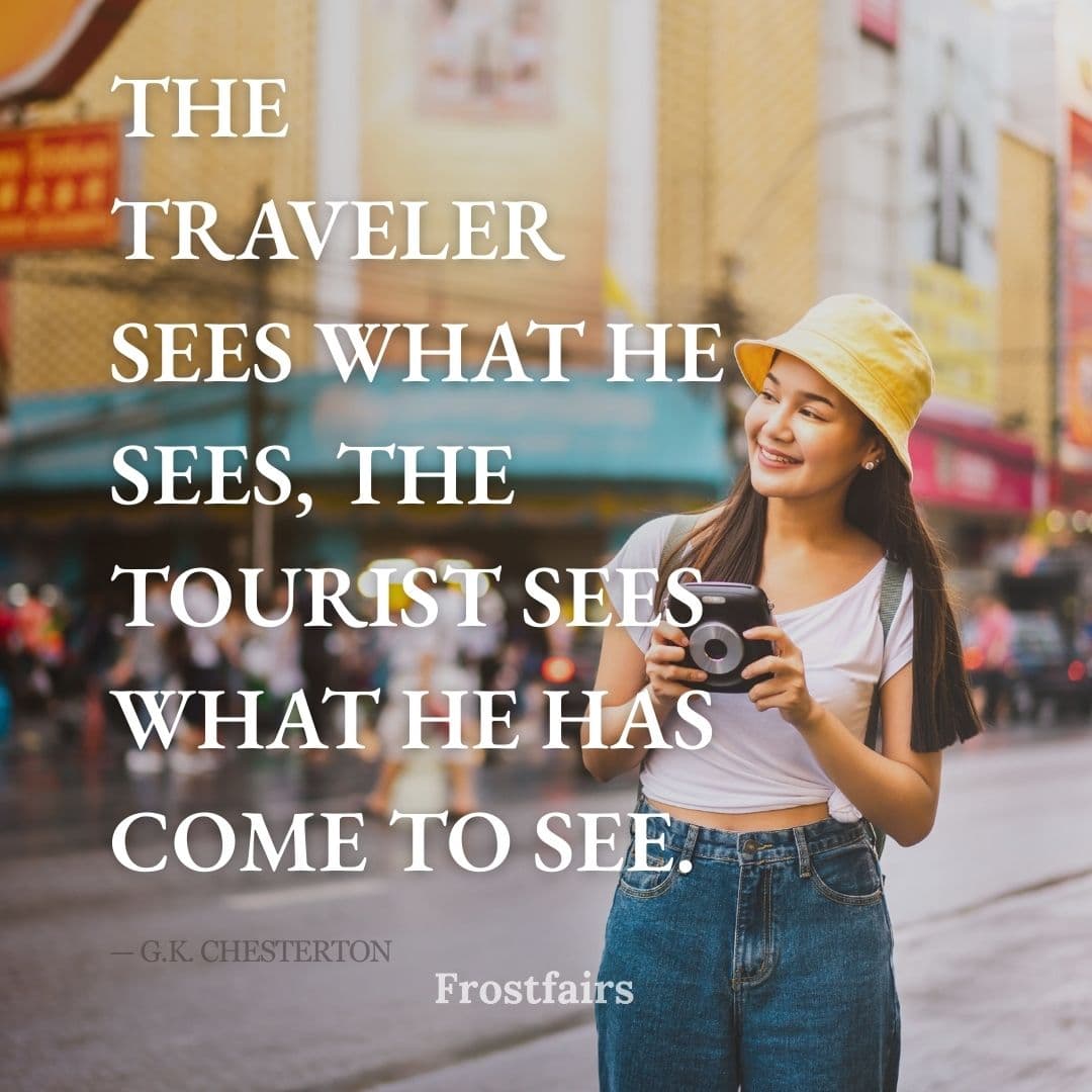 Perspective Quote about Travel Quote on how travel alters what we truly see and experience